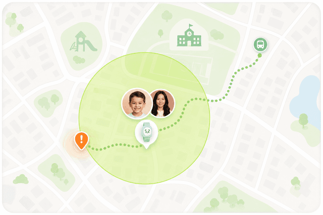Panda safe places and outdoor coverage map visual.
